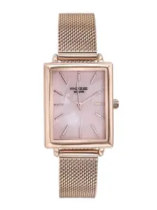 Sonata Women Printed Dial & Bracelet Style Straps Analogue Watch SP80079WM01WF