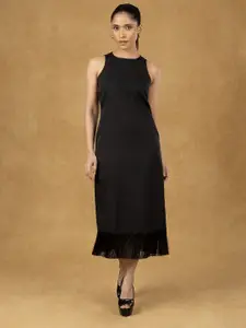 PowerSutra Solid A-Line Midi Dress