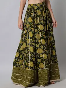 NYPA Women Printed Flared Maxi Skirts