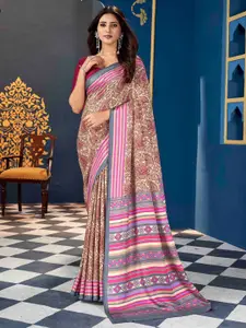 Saree mall Paisley Silk Blend Dabu Sarees