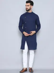 even Band Collar Pure Cotton Straight Kurta