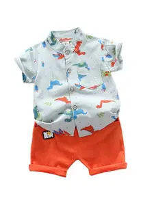 StyleCast x Revolte Boys Printed Shirt With Shorts