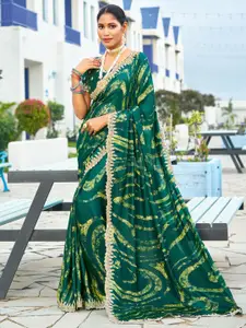 Saree mall Sequinned Poly Chiffon Sarees