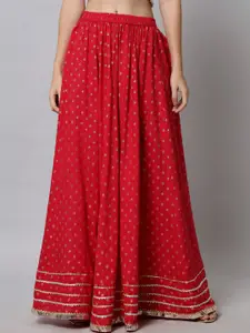 NYPA Women Printed Flared Maxi Length Skirt