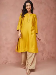 Fabindia Round Neck Straight Kurta