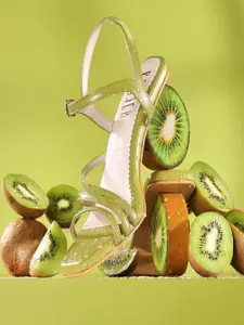 House of Prisca Kiwi Printed Block Heeled Sandals