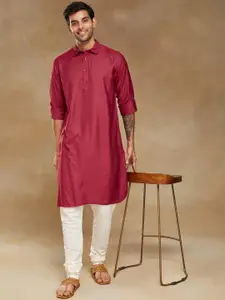 Fabindia Shirt Collar Long Sleeves Pathani Kurta