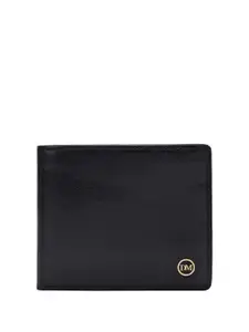 Da Milano Men Textured Leather Two Fold Wallet
