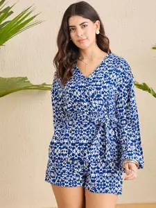 Avanday Printed Pure Cotton Top With Shorts