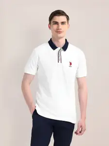U.S. Polo Assn. Men Solid Cotton Slim Fit T-shirt