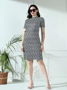 IUGA Women Abstract Printed Bodycon Dress