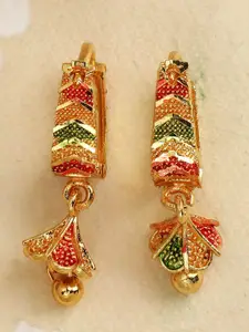 MODE MANIA Gold-Plated Contemporary Jhumkas