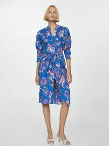 MANGO Pure Cotton Print Shirt Dress