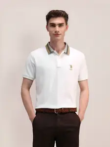 U.S. Polo Assn. Men Solid Cotton Slim Fit T-shirt
