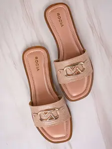 Rocia Women Open Toe Flats with Buckles