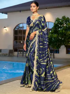 Saree mall Abstract Printed Sequinned Sarees