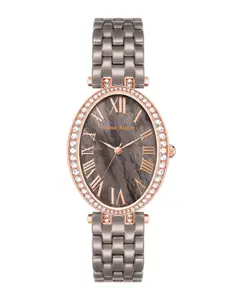 ANNE KLEIN Women Embellished Dial & Ceramic Straps Analogue Watch AK3996RGTP