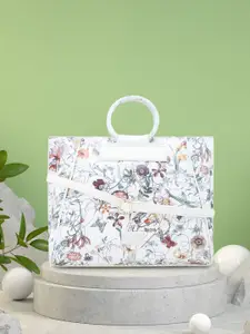 Caprese Floral Printed Shopper Satchel with Tasselled