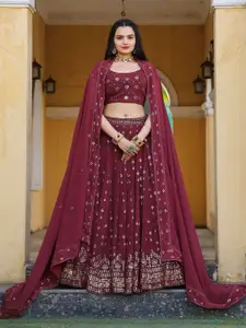 ODETTE Embellished Sequinned Ready to Wear Lehenga & Unstitched Blouse With Dupatta