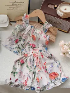 StyleCast x Revolte Girls Floral Printed Top with Palazzos