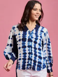 DressBerry Women Classic Mandarin Collar Dyed Casual Shirt