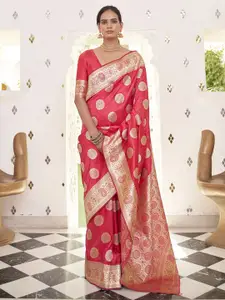 Mitera Woven Zari Satin Banarasi Saree