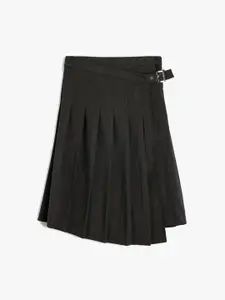Koton Girls Knife Pleated Flared Knee Length Skirt