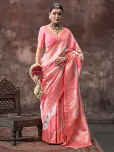 Saree mall Woven Design Zari Silk Blend Banarasi Sarees
