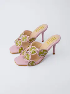 House of Prisca Open Toe Slim Heel Sandals