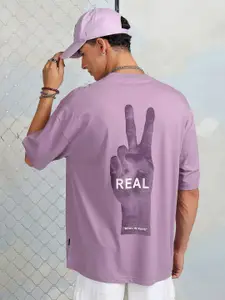 HIGHLANDER Oversized Fit Drop Shoulder Round Neck Half Sleeve T Shirt