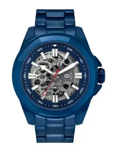Timex Men Skeleton Dial & Stainless Steel Straps Analogue Automatic Motion Powered Watch TWEG24104