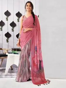Satrani Pure Georgette Muga Saree