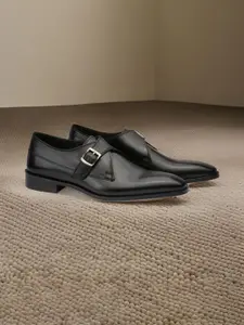 Harrykson London Men Textured Formal Monk Shoes