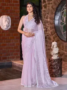 Saree mall Embellished Beads and Stones Satin Sarees