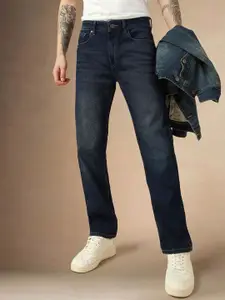 Dennis Lingo Men Relaxed Fit Mid-Rise Light Shade Clean Look Cotton Jeans