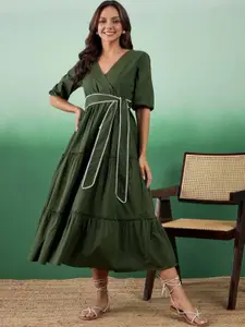 Sangria Pure Cotton A-Line Ethnic Dresses