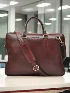 OLIVE MIST Unisex Leather Laptop Bag