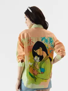 The Souled Store Women Opaque Printed Casual Oversized Shirt