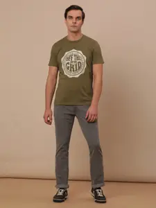 Wrangler Typography Printed Round Neck Cotton T-shirt