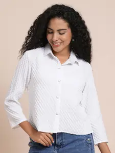 all about you Women Classic Opaque Striped Casual Shirt
