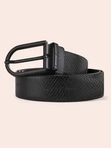 LOUIS STITCH Men Textured Reversible Leather Formal Belt