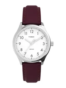 Timex Women Brass Dial & Leather Straps Analogue Watch TW2V36100JQ