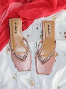 DressBerry Women Embellished Open Toe Flats