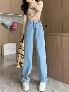 StyleCast Women High-Rise Cotton Clean Look Jeans