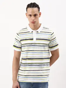 Lee Striped Polo Collar Slim Fit Cotton T-shirt
