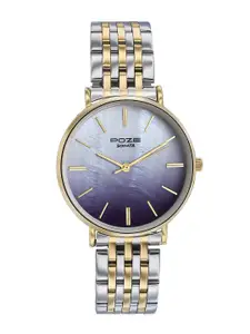 Sonata Women Embellished Dial & Bracelet Style Straps Analogue Watch SP80077BM01WF