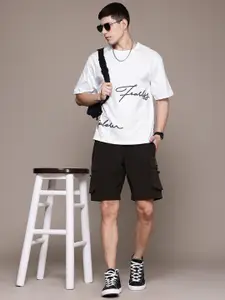 The Roadster Lifestyle Co. Pure Cotton Typography Printed Relaxed T-shirt