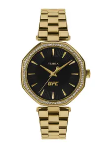 Timex Women Embellished Dial & Stainless Steel Straps Analogue Watch TW2V83100X6