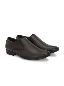 Azzaro Black Men Pointed-Toe Formal Slip-On Shoes