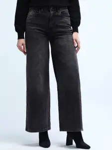 U.S. Polo Assn. Women Wide Leg High-Rise Light Fade Stretchable Jeans